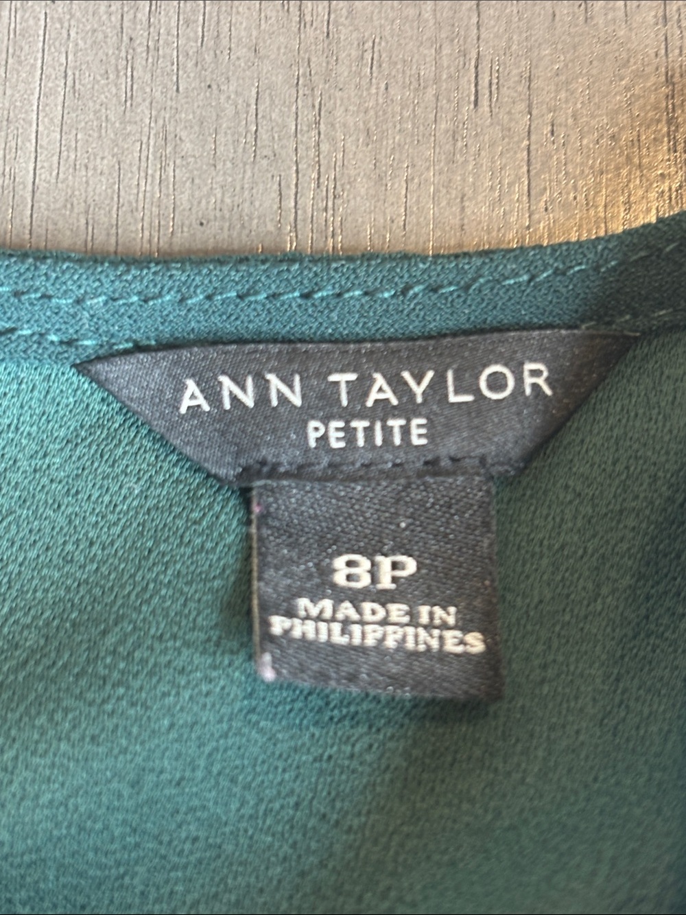 💚 Wedding Guest Party Emerald Green A-Line Dress 8P Ann Taylor Petite Flowy 💚 - Picture 6 of 9
